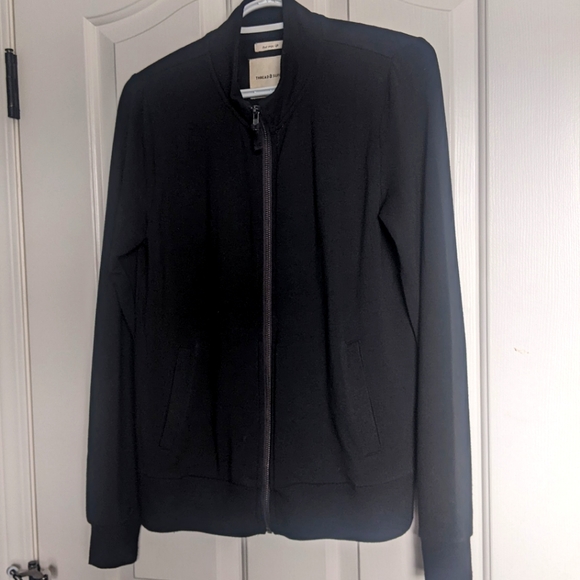 Thread & Supply Black Zip Up Sweater Size S - Picture 1 of 5